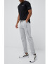 Champion pantaloni de trening culoarea gri cu imprimeu - Pled.ro