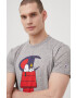 Champion tricou din bumbac 217808 culoarea gri cu imprimeu - Pled.ro