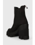 Charles Footwear botine din piele intoarsa Betsy femei culoarea negru cu toc drept Betsy.Boots.Black - Pled.ro