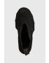 Charles Footwear botine din piele intoarsa Betsy femei culoarea negru cu toc drept Betsy.Boots.Black - Pled.ro