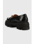 Charles Footwear mocasini de piele Mey femei culoarea negru cu platforma Mey.Loafer - Pled.ro