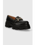 Charles Footwear mocasini de piele Vloglola femei culoarea negru cu platforma Vloglola.Loafer.Black - Pled.ro