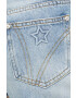 Chiara Ferragni pantaloni scurti jeans Eye Star femei neted high waist - Pled.ro