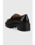 Coach mocasini de piele Leah Loafer Leah femei culoarea negru cu platforma CB990 - Pled.ro