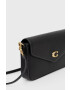 Coach poseta de piele culoarea negru - Pled.ro