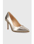 Coach stilettos de piele Cd439 Waverly Metallic Pump culoarea auriu - Pled.ro