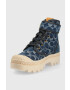 Coach Teniși Trooper Denim Boot Trooper femei culoarea albastru marin CA510 - Pled.ro