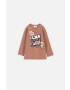 Coccodrillo longsleeve bebelusi x Disney culoarea maro - Pled.ro