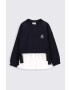 Coccodrillo longsleeve din bumbac pentru copii culoarea albastru marin - Pled.ro