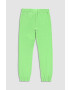 Coccodrillo pantaloni de trening din bumbac pentru copii culoarea verde neted - Pled.ro