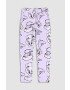 Coccodrillo pantaloni de trening din bumbac pentru copii x Looney Tunes culoarea violet modelator - Pled.ro