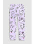 Coccodrillo pantaloni de trening din bumbac pentru copii x Looney Tunes culoarea violet modelator - Pled.ro