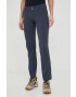 Columbia pantaloni de exterior Saturday Trail femei culoarea albastru marin drept high waist - Pled.ro