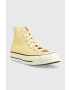 Converse teniși Chuck 70 HI culoarea galben A02757C A02757C-LIGHT.ORN - Pled.ro