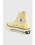 Converse teniși Chuck 70 HI culoarea galben A02757C A02757C-LIGHT.ORN - Pled.ro