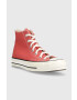 Converse teniși Chuck 70 HI culoarea rosu A05114C A05114C-BRICK - Pled.ro