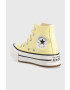 Converse tenisi copii Chuck Taylor All Star Eva Lift culoarea galben - Pled.ro