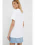 Converse tricou din bumbac culoarea alb neted 10023876.A01-WHITE - Pled.ro