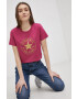 Converse tricou din bumbac culoarea roz 10023446.A03-Midnight.H - Pled.ro