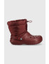 Crocs cizme de iarna Classic Lined Neo Puff Boot culoarea bordo - Pled.ro