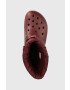 Crocs cizme de iarna Classic Lined Neo Puff Boot culoarea bordo - Pled.ro