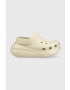 Crocs papuci Classic Crush Clog femei culoarea bej cu platforma 207521.2Y2.D-BONE - Pled.ro