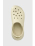 Crocs papuci Classic Crush Clog femei culoarea bej cu platforma 207521.2Y2.D-BONE - Pled.ro