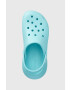 Crocs papuci Classic Crush Clog femei culoarea turcoaz cu platforma 207521 - Pled.ro