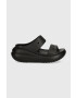 Crocs papuci Classic Crush Sandal femei culoarea negru cu platforma 207670 207670.001-001 - Pled.ro