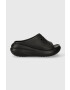 Crocs papuci Classic Crush Slide femei culoarea negru cu platforma 208731 - Pled.ro