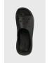 Crocs papuci Classic Crush Slide femei culoarea negru cu platforma 208731 - Pled.ro