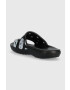 Crocs papuci Classic Dice Print Slide femei culoarea negru 208769 - Pled.ro