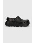 Crocs papuci Classic Hiker Xscape Clog femei culoarea negru cu platforma 208365 - Pled.ro