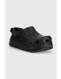 Crocs papuci Classic Hiker Xscape Clog femei culoarea negru cu platforma 208365 - Pled.ro