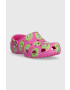 Crocs papuci Classic Hyper Real Clog femei culoarea roz 208343 208343.312-312 - Pled.ro