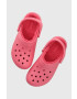 Crocs papuci Classic Lined Clog femei culoarea roz 203591 - Pled.ro