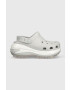 Crocs papuci Classic Mega Crush Clog femei culoarea gri cu platforma 207988 - Pled.ro