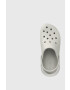 Crocs papuci Classic Mega Crush Clog femei culoarea gri cu platforma 207988 - Pled.ro