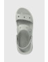 Crocs papuci Classic Mega Crush Sandal femei culoarea gri cu platforma 207989 207989.007-007 - Pled.ro