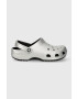 Crocs papuci Classic Metallic Clog femei culoarea argintiu 205831 - Pled.ro