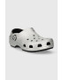 Crocs papuci Classic Metallic Clog femei culoarea argintiu 205831 - Pled.ro