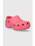 Crocs papuci Classic Platform Clog femei culoarea roz cu platforma 206750 - Pled.ro