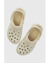 Crocs papuci Classic Platform Lined Clog femei culoarea bej cu platforma 207938 - Pled.ro