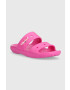 Crocs papuci Classic Sandal femei culoarea roz 206761 206761.6UB-6UB - Pled.ro