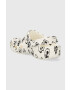 Crocs papuci Classic Skull Print Clog femei culoarea alb 208993 - Pled.ro