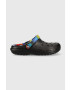 Crocs papuci de casă Classic Lined Spray Dye Clog culoarea negru 208045.0C4.U-BLK.MLC - Pled.ro