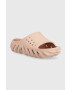 Crocs papuci ECHO SLIDE femei culoarea roz cu platforma 208170 208170.6TY-6TY - Pled.ro