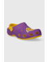 Crocs papuci NBA Los Angeles Lakers Classic Clog culoarea violet 208650 - Pled.ro