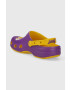 Crocs papuci NBA Los Angeles Lakers Classic Clog culoarea violet 208650 - Pled.ro