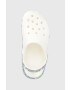 Crocs slapi copii culoarea alb - Pled.ro